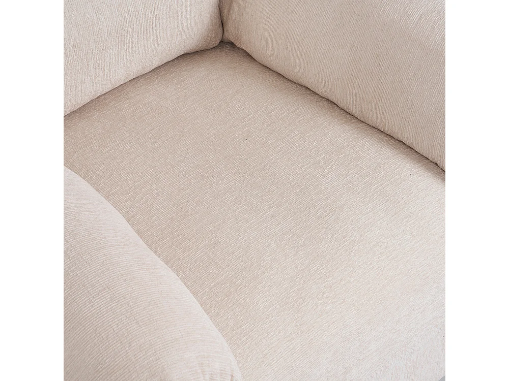 Design moderne, tissu chenille, fauteuil surdimensionné, chaise décorative, canapé simple, beige