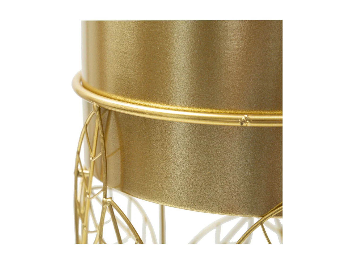 Gouden metalen plantenpotten, set van 2, Ø 23x43-20x36 cm