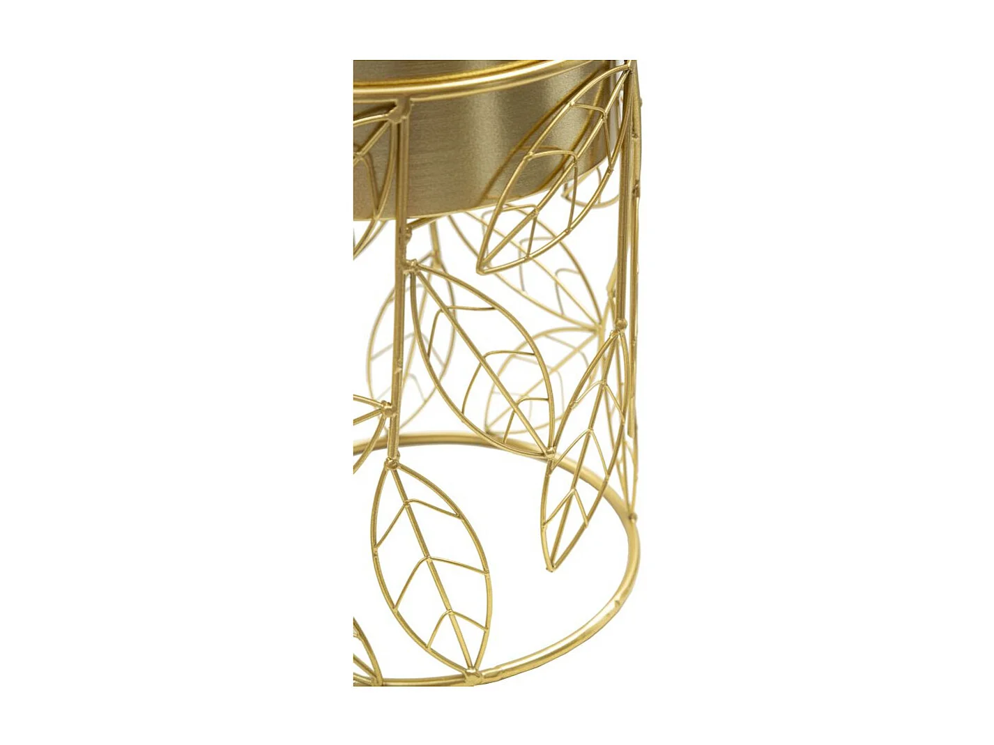Gouden metalen plantenpotten, set van 2, Ø 23x43-20x36 cm