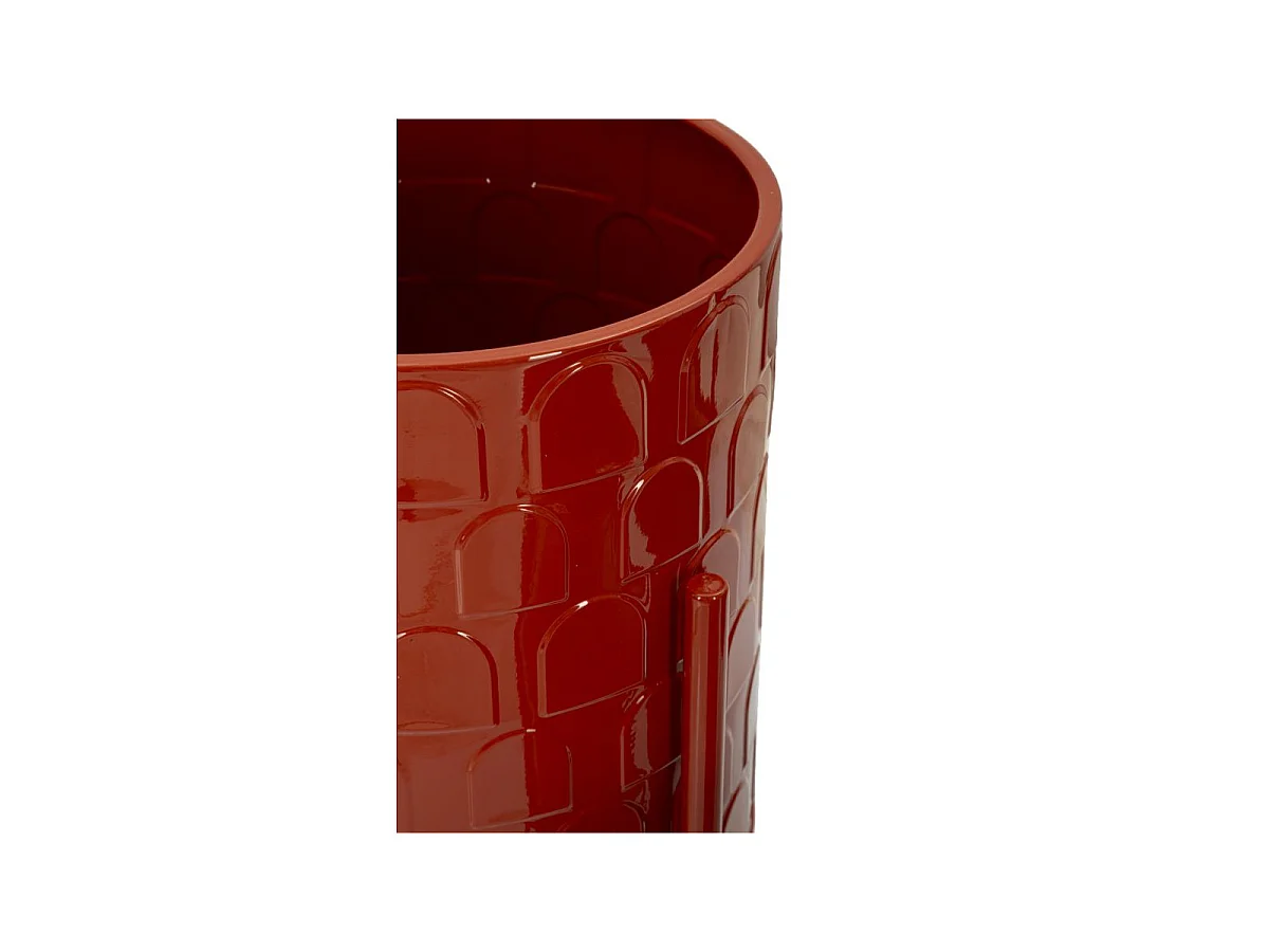 Lot de 3 Cache-Pots sur Pied "Archy" 56cm Rouge