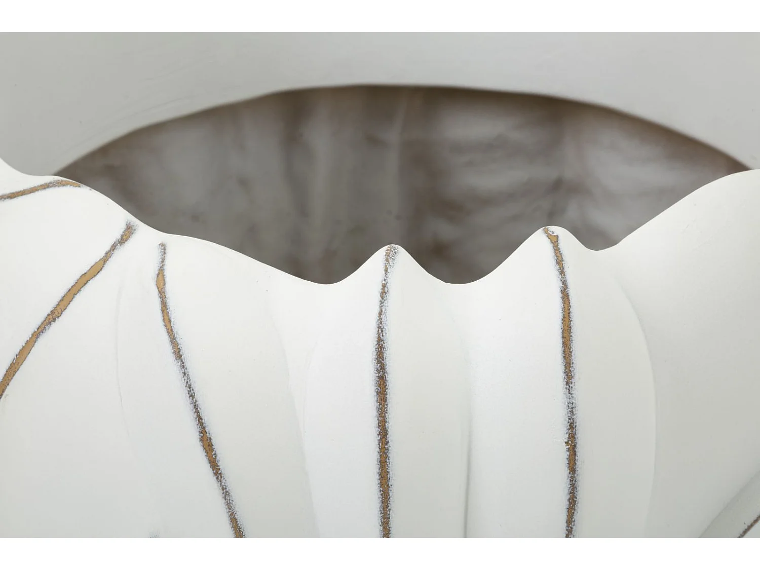 Cachepot in resina bianco cm Ø 34,5x23,5.