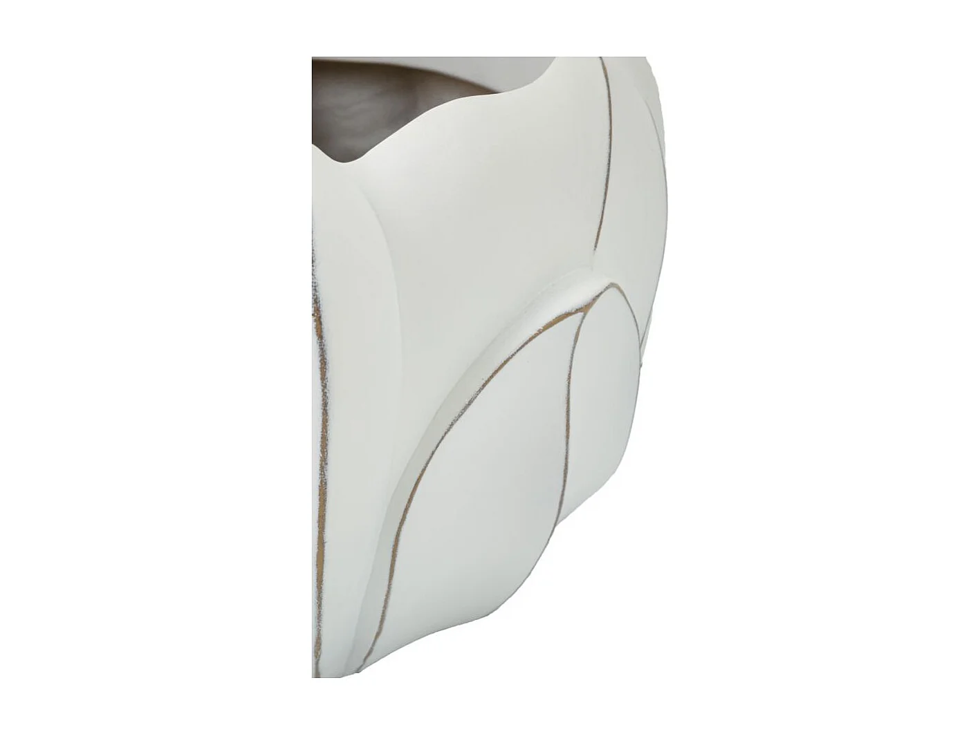 Cache-Pot Déco en Résine "Gardy" 34cm Blanc