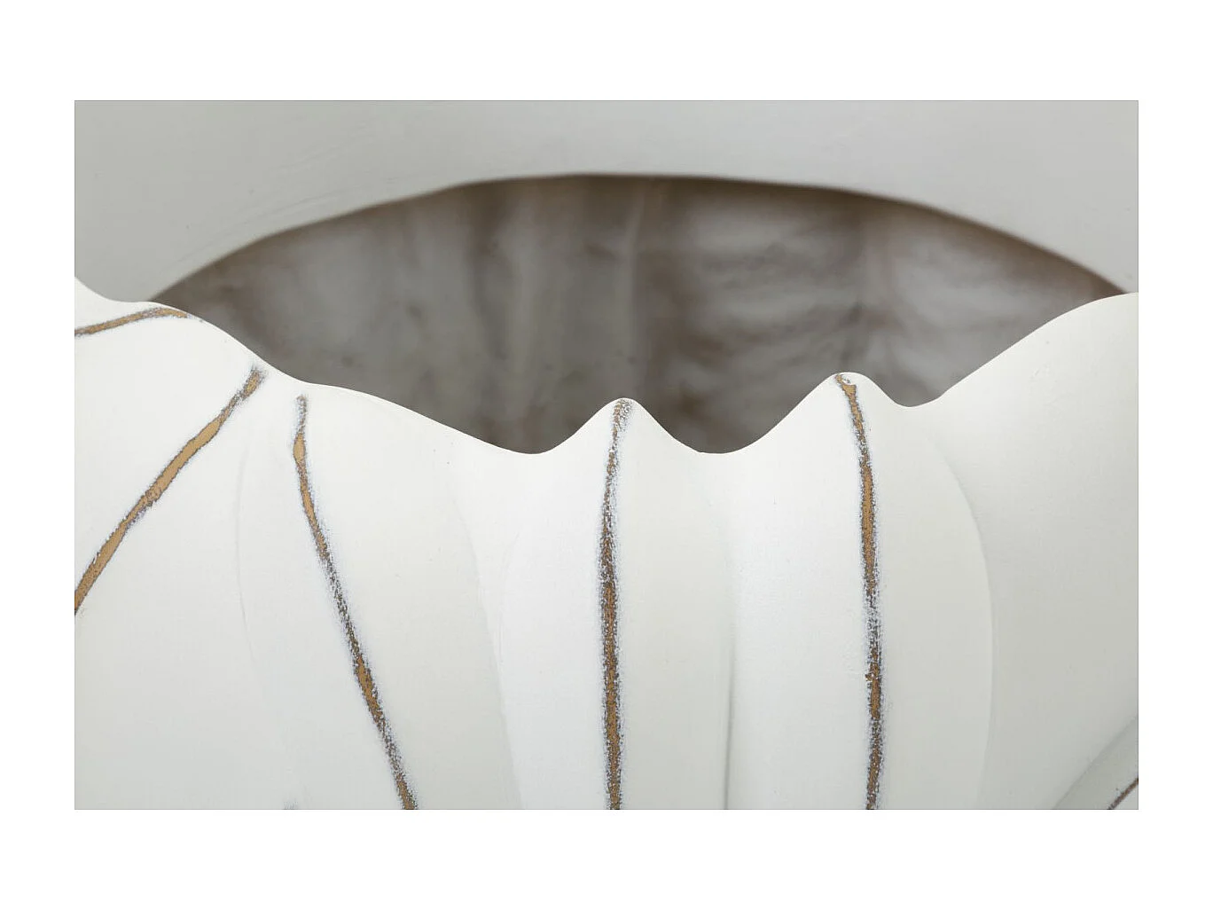 Cache-Pot Déco en Résine "Gardy" 34cm Blanc