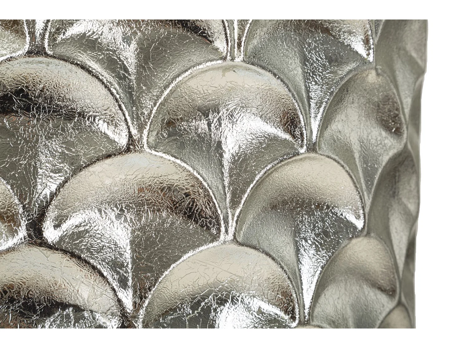 Portavasi in metallo argentato cm Ø 37x92x-32x75.