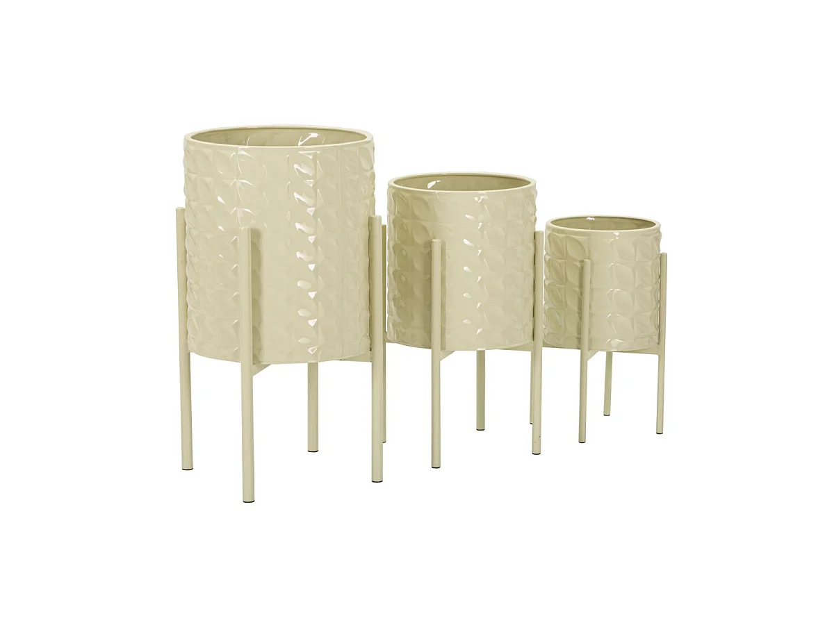 Übertöpfe aus Metall farbig 3er-Set Ø 36x56,5-30x48,5-24x37,5 cm