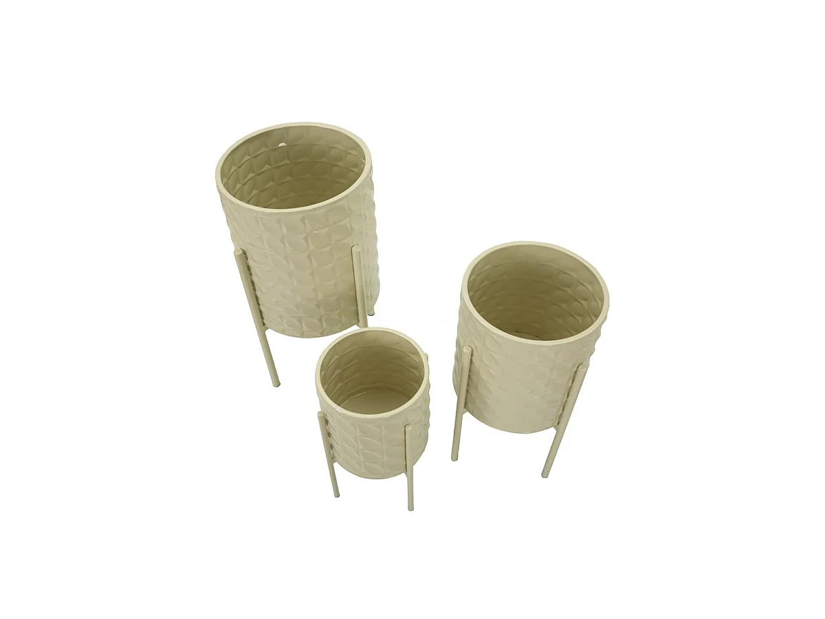 Übertöpfe aus Metall farbig 3er-Set Ø 36x56,5-30x48,5-24x37,5 cm