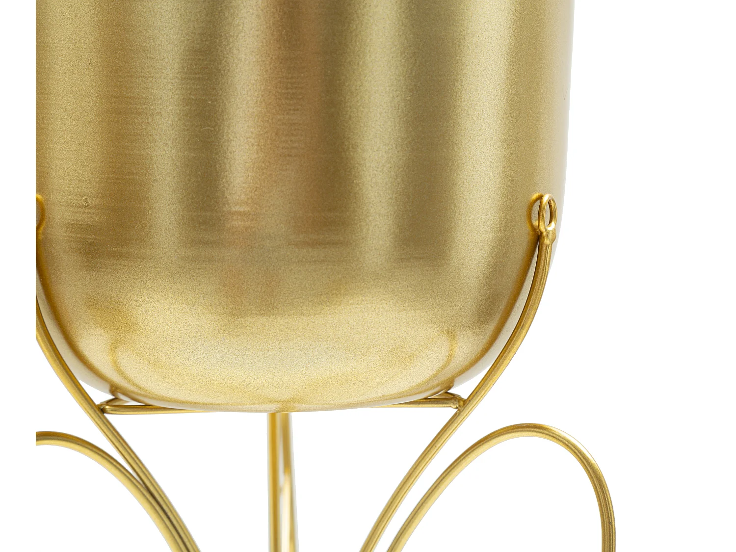 Portavaso in metallo dorato con farfalla cm Ø 22x45