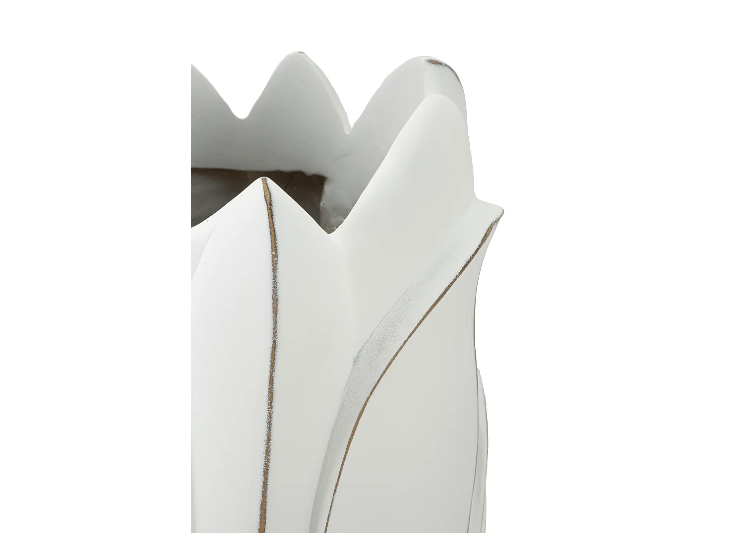 Vase Déco en Résine "Gardy" 69cm Blanc