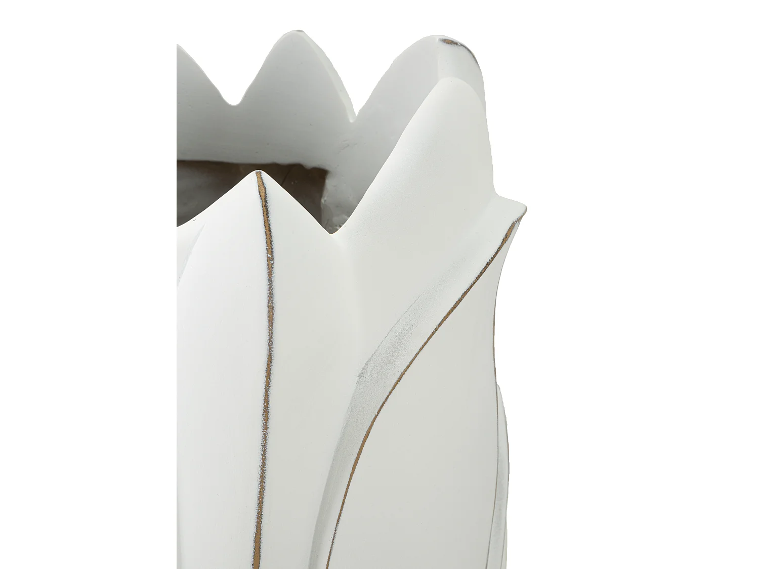 Vase Déco en Résine "Gardy" 69cm Blanc