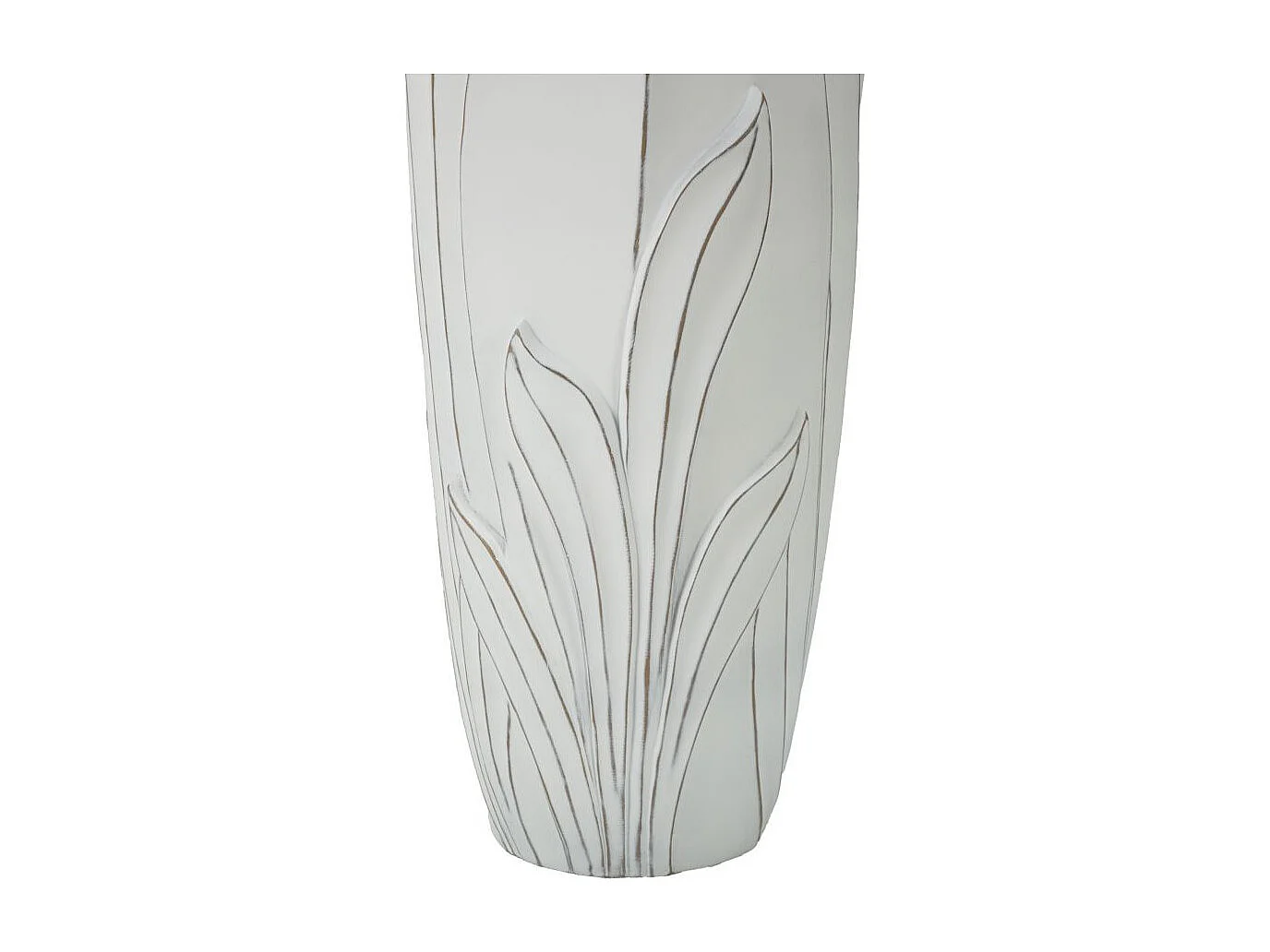 Vase Déco en Résine "Gardy" 69cm Blanc