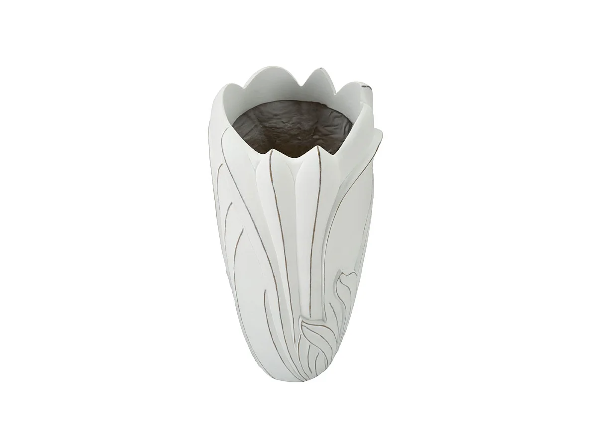 Vase Déco en Résine "Gardy" 69cm Blanc