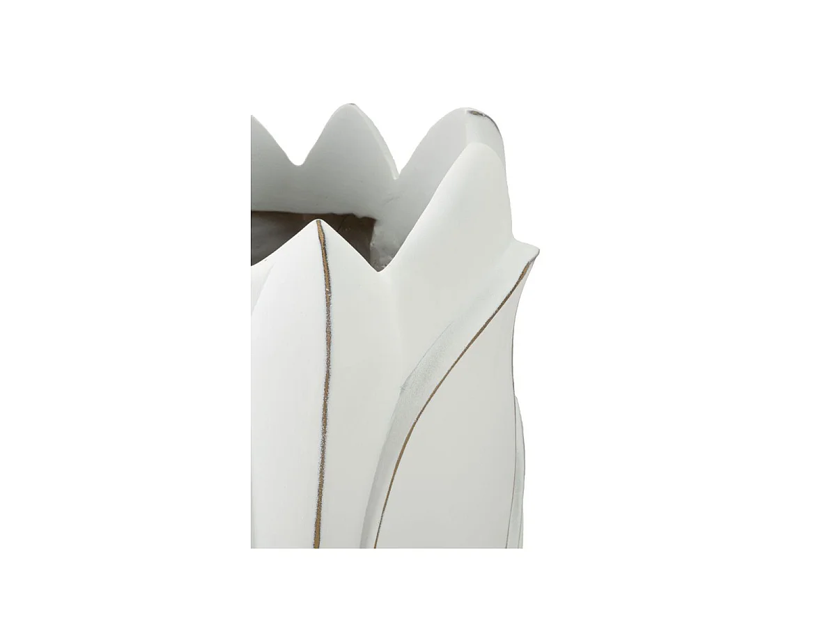 Vase Déco en Résine "Gardy" 69cm Blanc