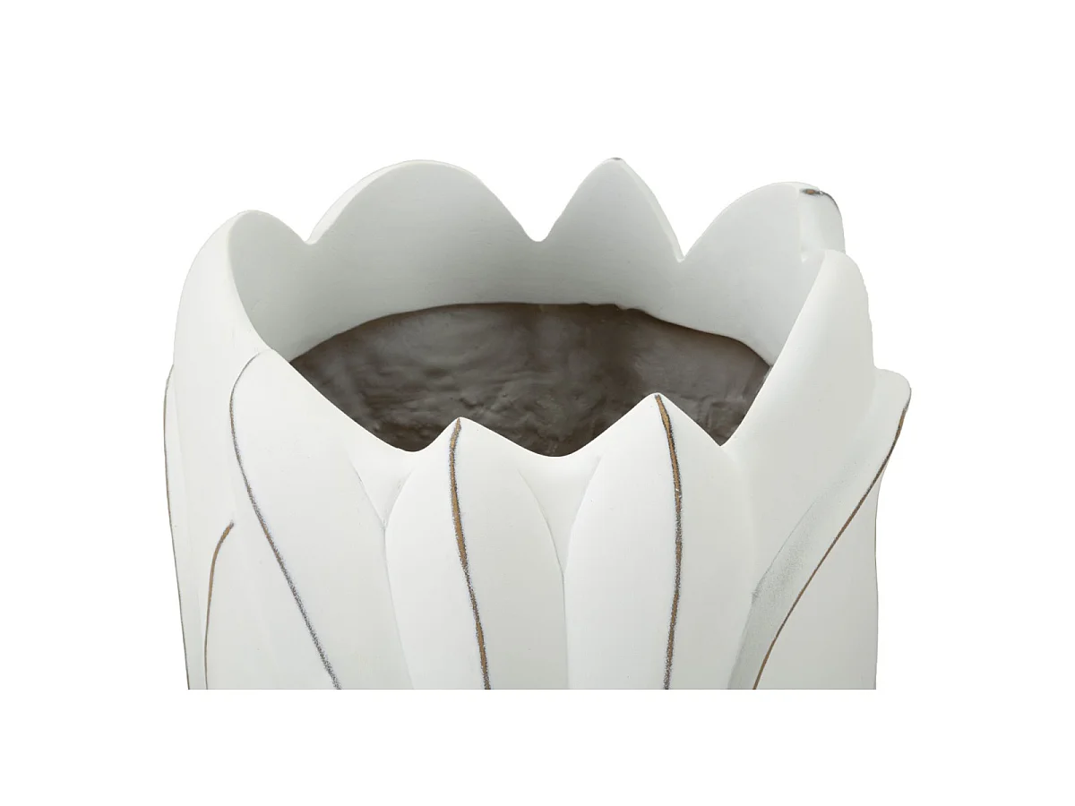 Vase Déco en Résine "Gardy" 69cm Blanc