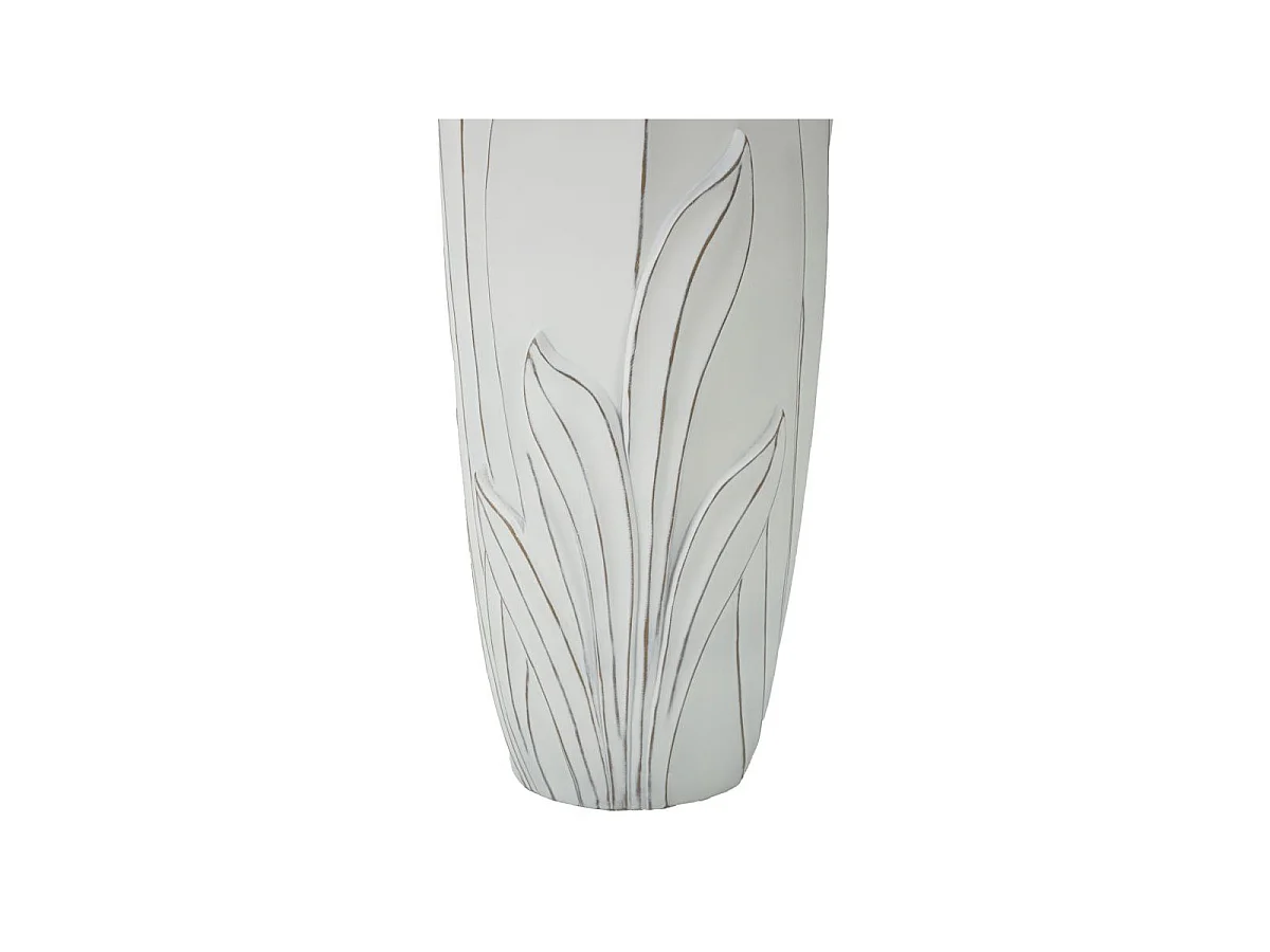 Vase Déco en Résine "Gardy" 69cm Blanc