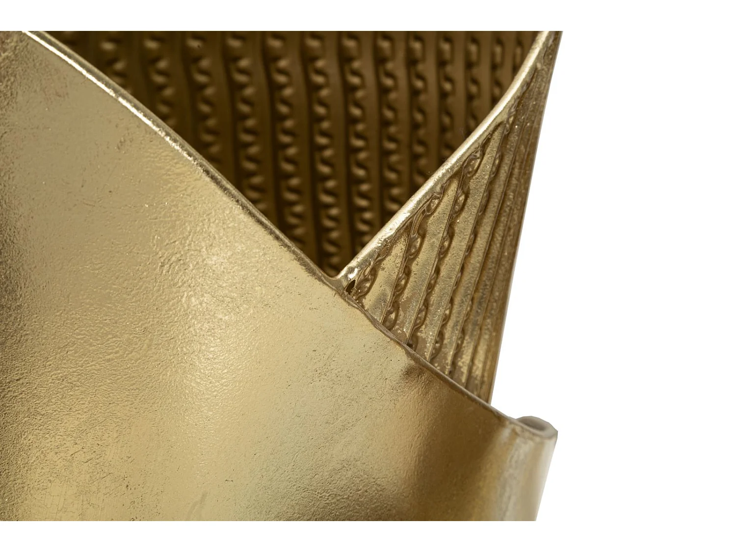 Lot de 3 Vases en Métal "Flosty" 75cm Or