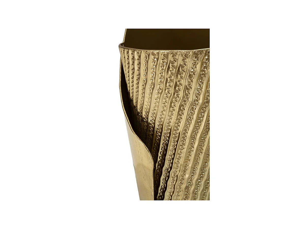 Zestaw 3 metalowych wazonów Flosty Gold – Eleganckie trio w stylu Glam na rośliny, 39 x 42 x 75 cm
