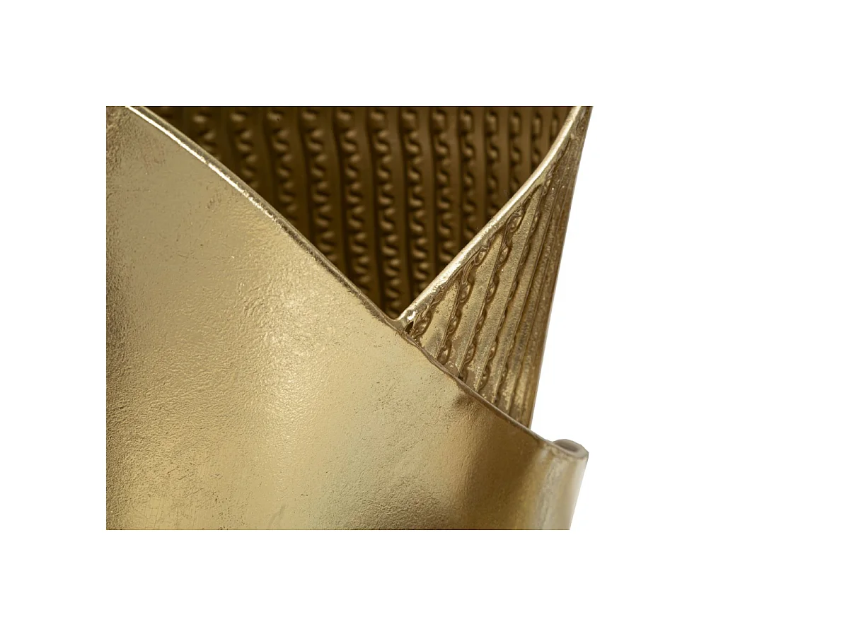 Zestaw 3 metalowych wazonów Flosty Gold – Eleganckie trio w stylu Glam na rośliny, 39 x 42 x 75 cm