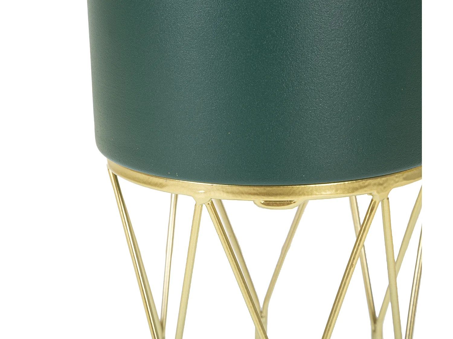 Lot de 2 Cache-Pots sur Pied ""Grent Stand"" 70cm Vert & Or