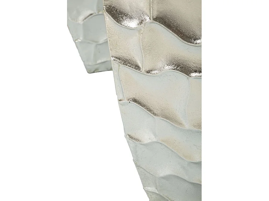 Lot de 3 Vases en Métal "Argy" 90cm Argent