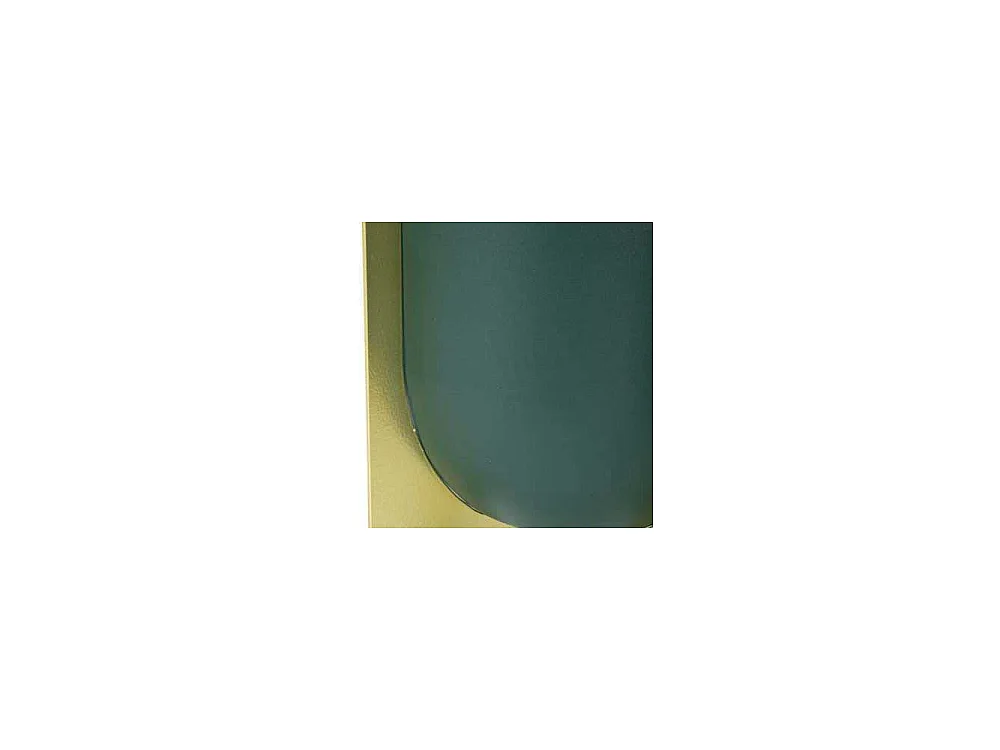 Goud en groene metalen plantenpotten, set van 2, Ø 24,5x26-19x21 cm