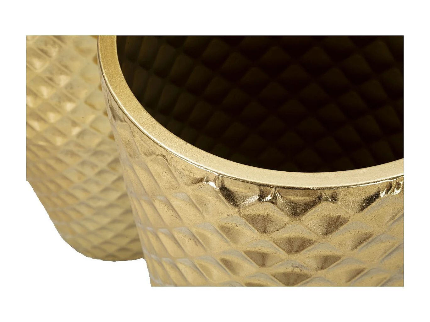 Lot de 3 Vases en Métal "Glotty" 110cm Or