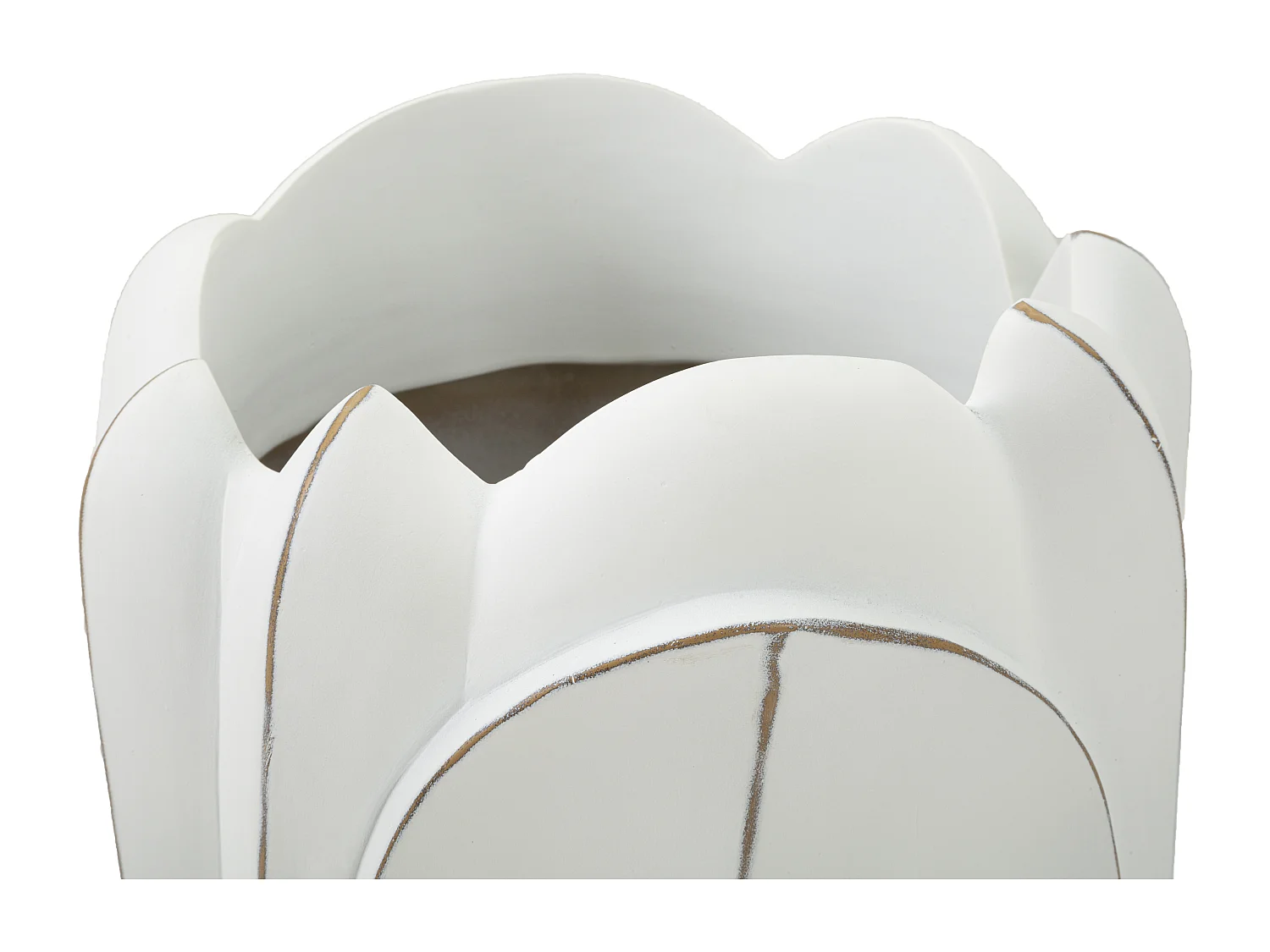 Vaso in resina bianco cm Ø 29x48.