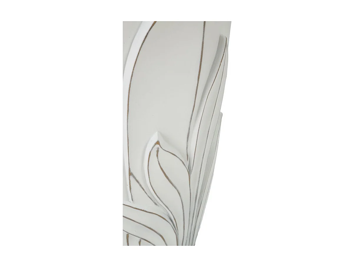 Vase Déco en Résine "Gardy" 48cm Blanc