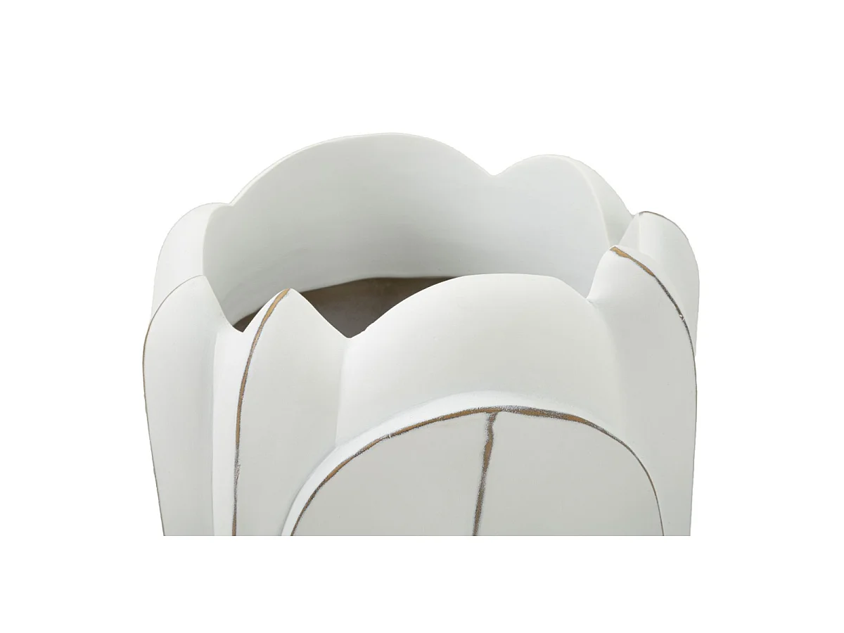 Vaso in resina bianco cm Ø 29x48.