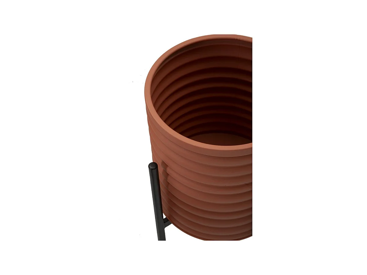 Lot de 3 Cache-Pots sur Pied "Milly" 56cm Brique