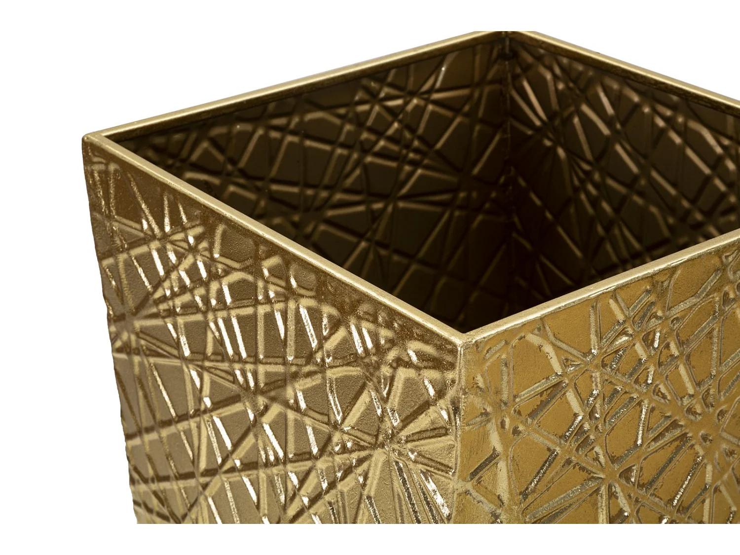 Lot de 2 Vases en Métal "Squer" 90cm Or