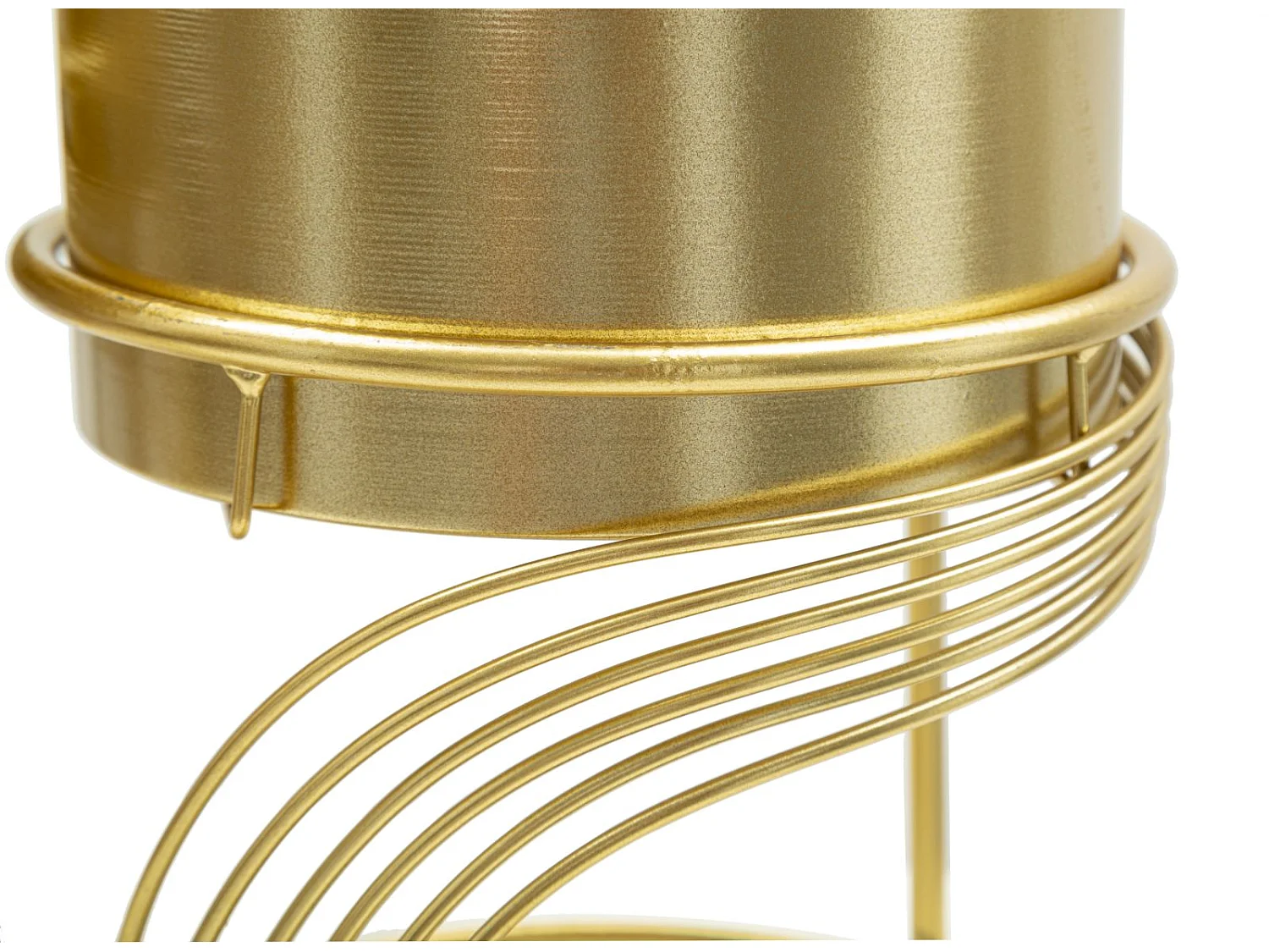 Portavasi in metallo dorato set 2 pz cm Ø 23x35-20x30