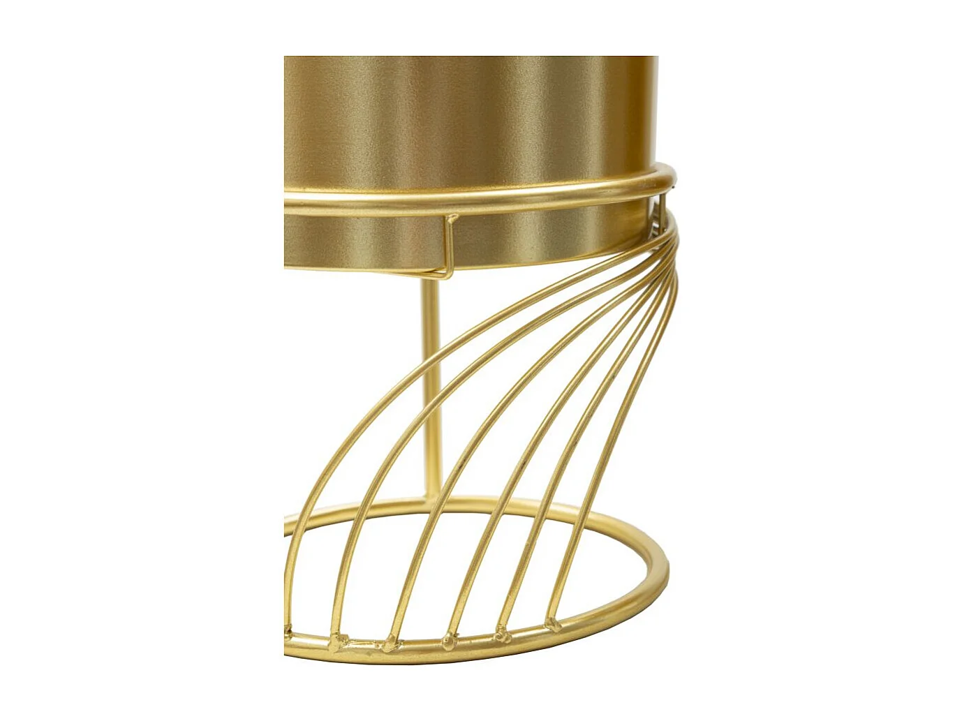 Lot de 2 Cache-Pots sur Pied "Spirally" 35cm Or