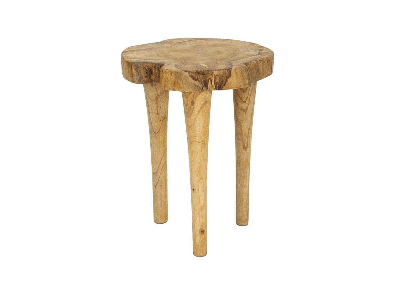 Tabouret en bois recyclé Ø 35x45 cm.