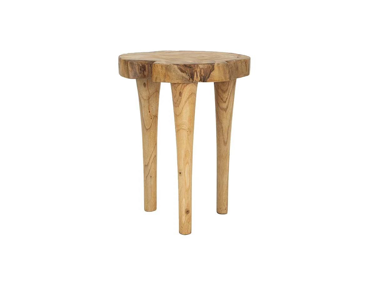 Tabouret en Bois "Kursis" 45cm Naturel