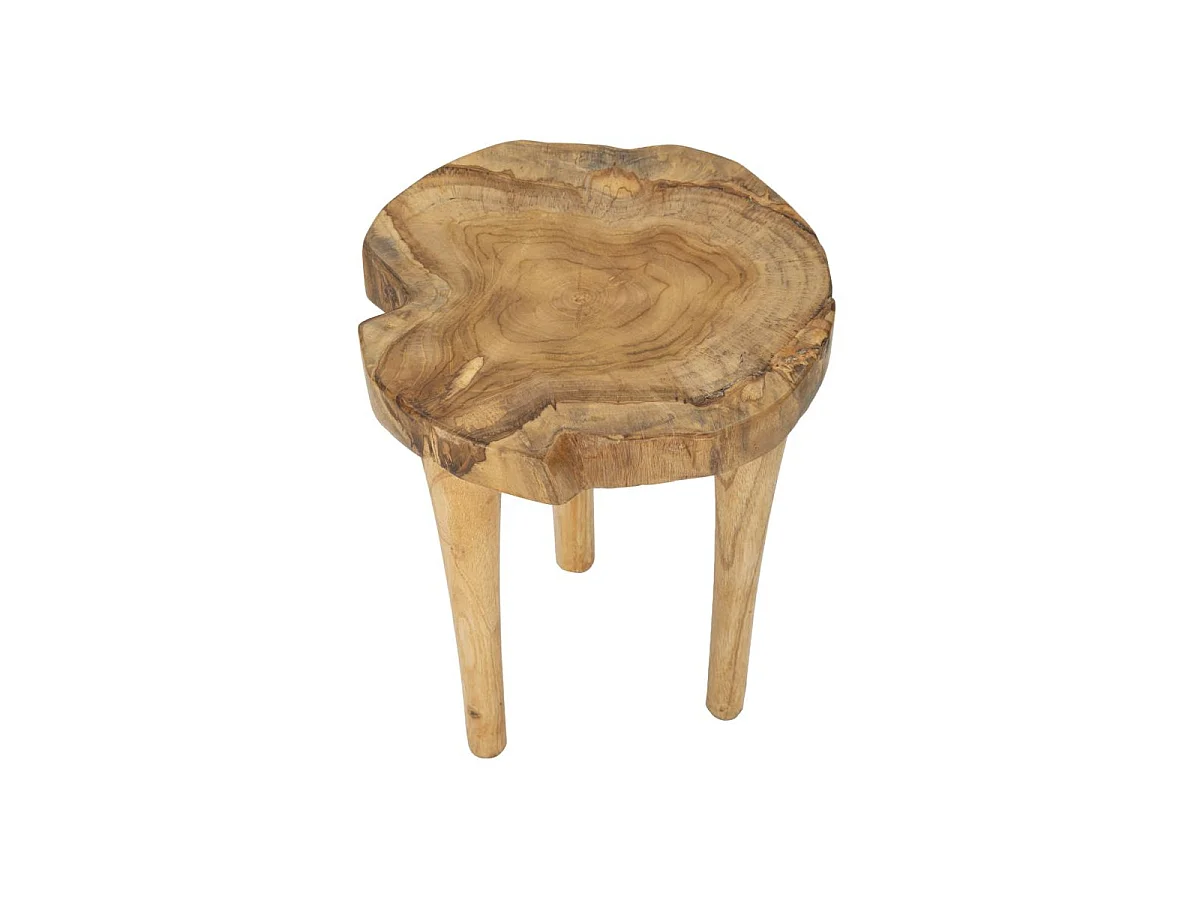 Tabouret en Bois "Kursis" 45cm Naturel