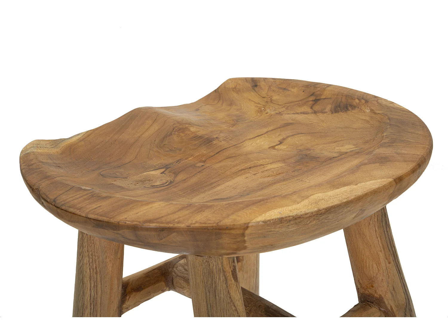 Sgabello in legno riciclato cm 35x30x42.