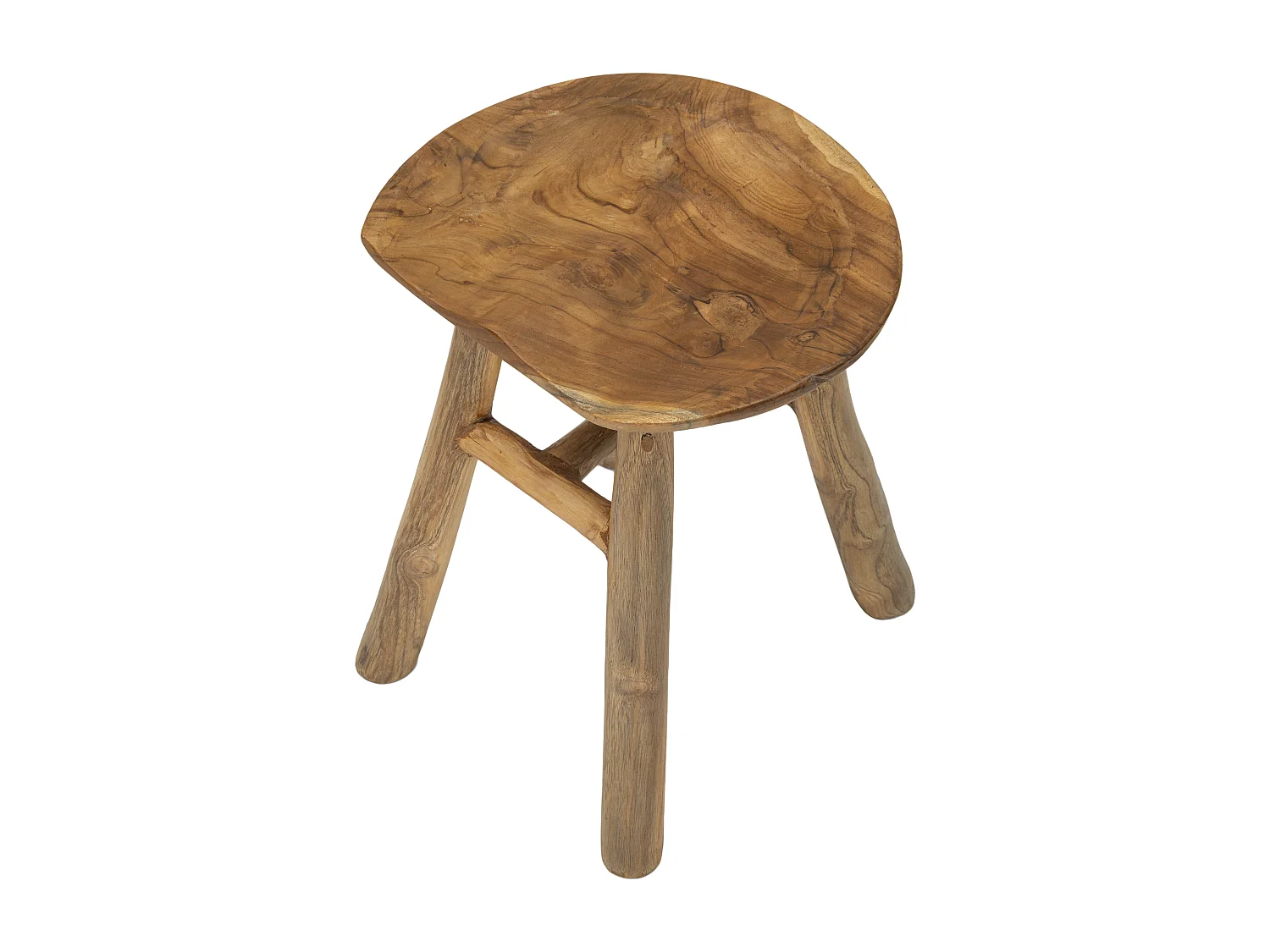 Sgabello in legno riciclato cm 35x30x42.