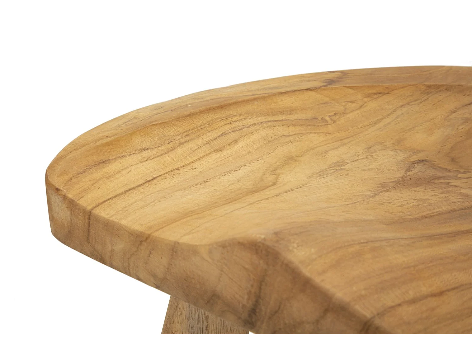 Tabouret en Bois "Selle" 42cm Naturel