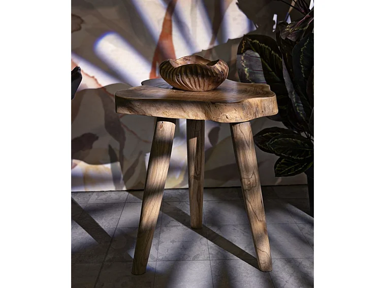 Tabouret en Bois "Budut" 45cm Naturel