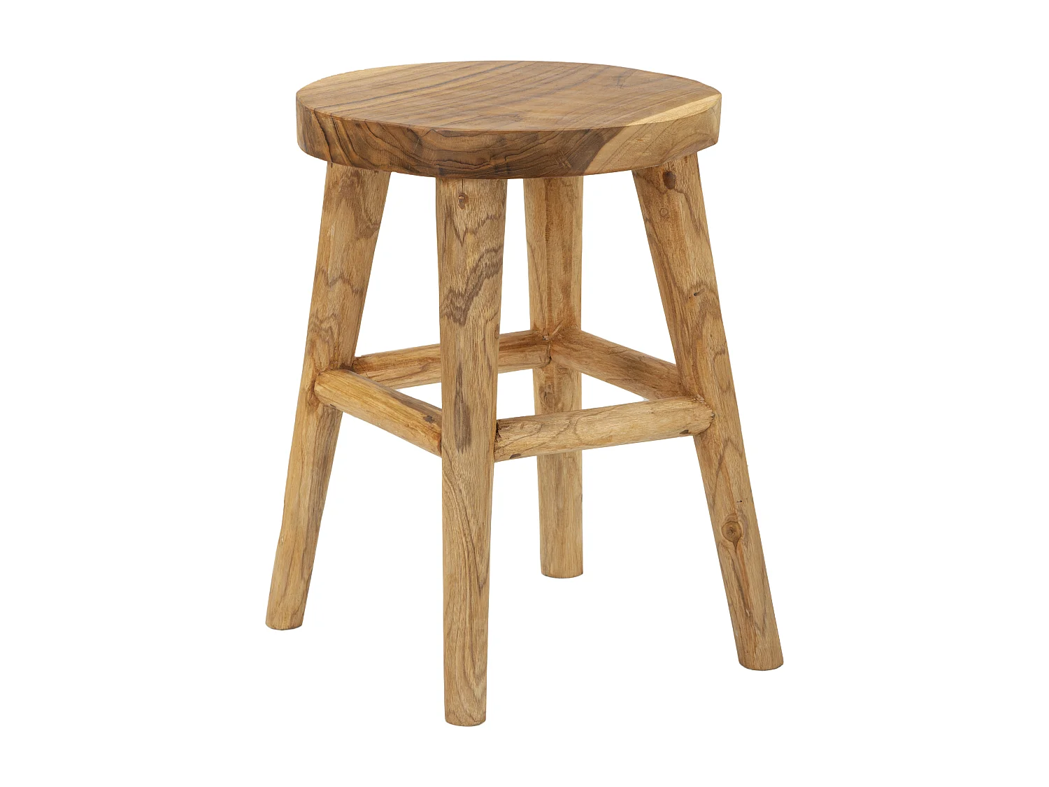 Sgabello in legno riciclato cm Ø 40x55.