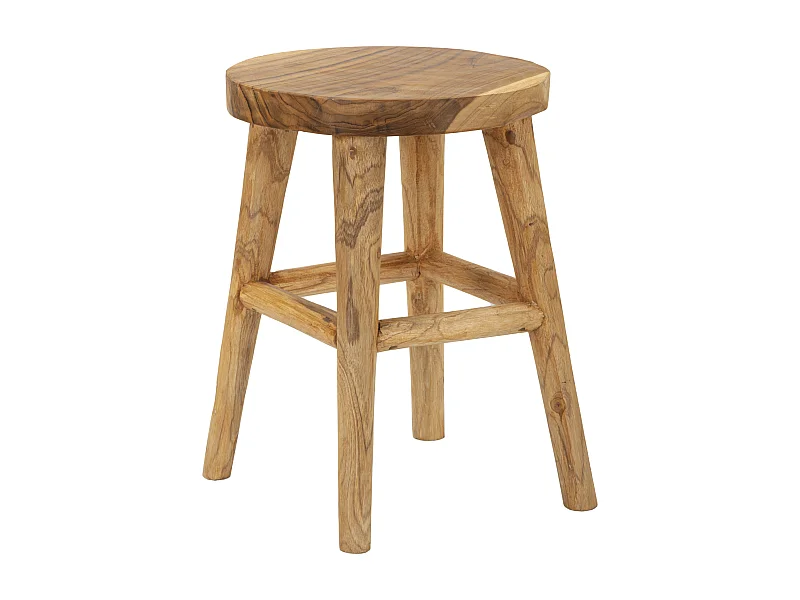 Sgabello in legno riciclato cm Ø 40x55.