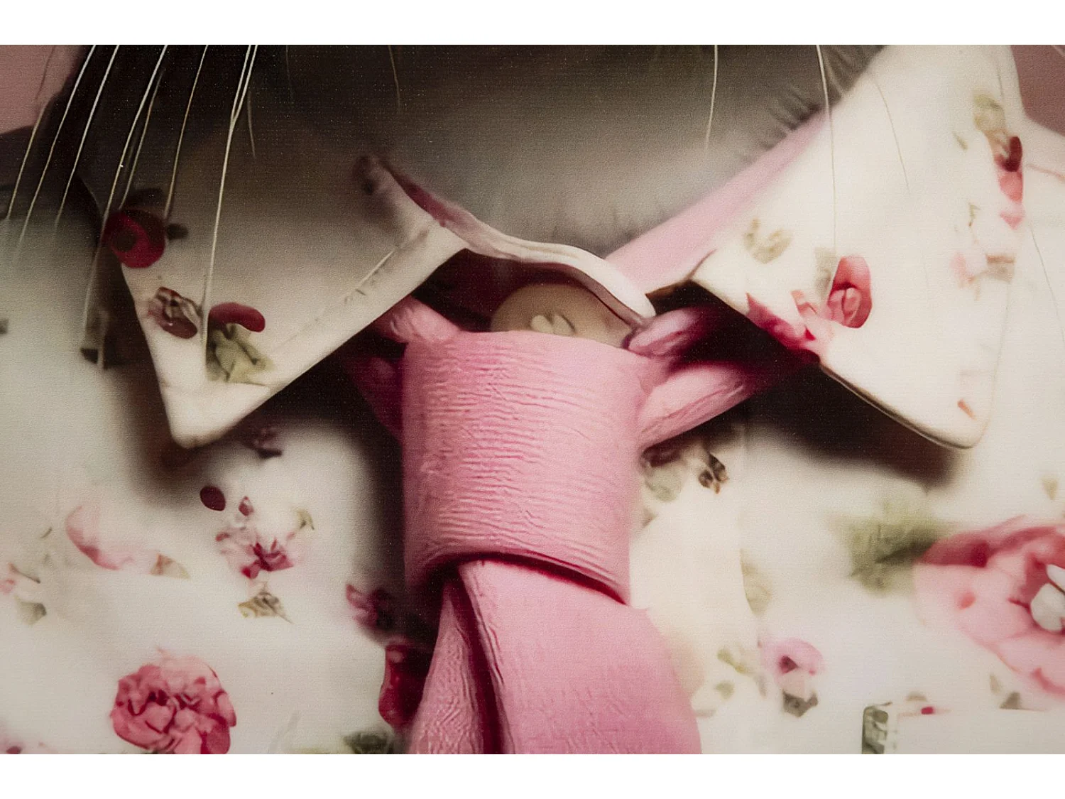 Tableau Imprimé Déco "Bunny" 62x62cm Rose