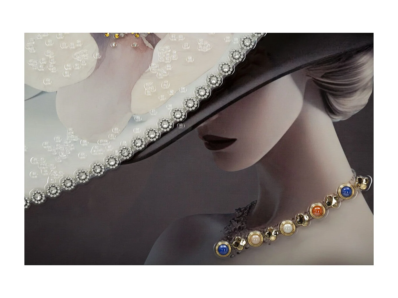 Tableau Imprimé Déco "Wiens" 62x92cm Multicolore