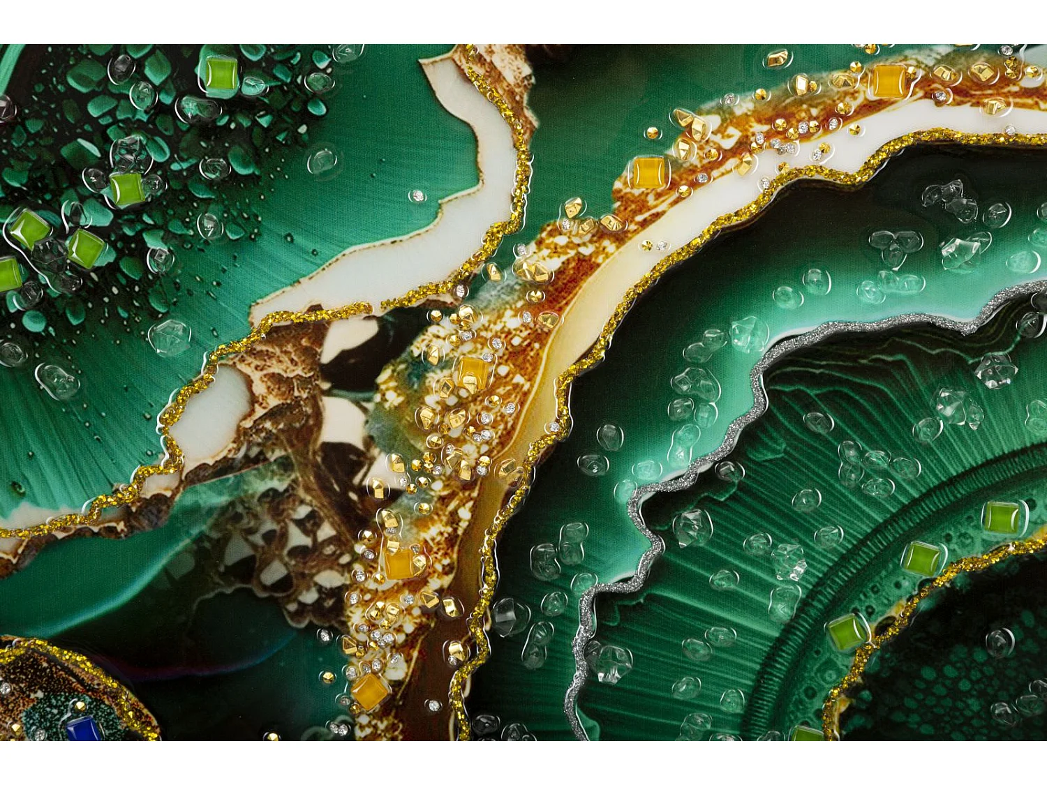 Dipinto su tela laccato con cornice cm 82x4x62