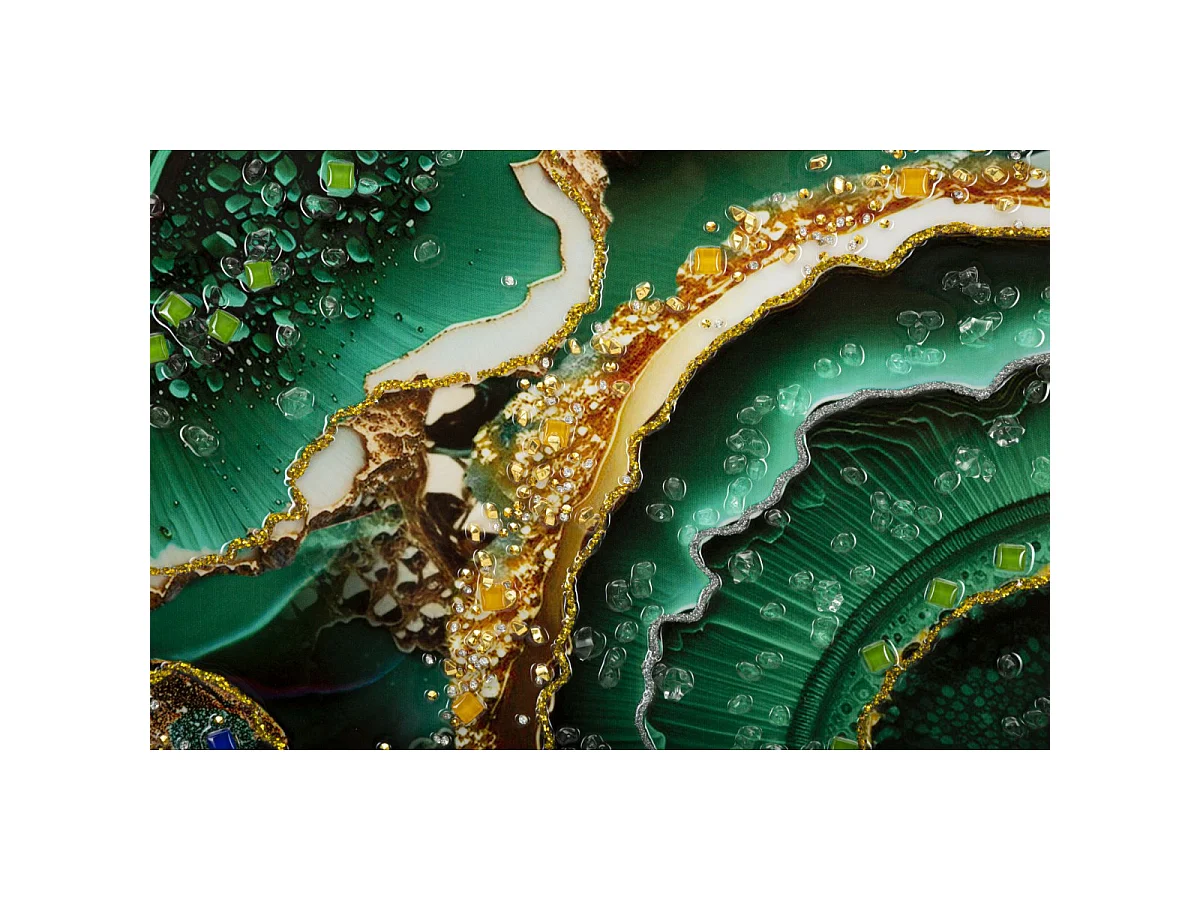 Tableau Imprimé Déco "Smeraldy" 62x82cm Vert