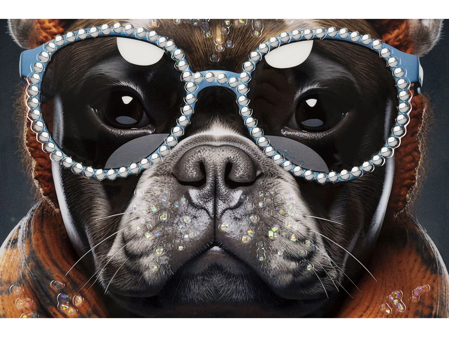 Tableau Imprimé Déco "Bad Bully" 42x82cm Multicolore