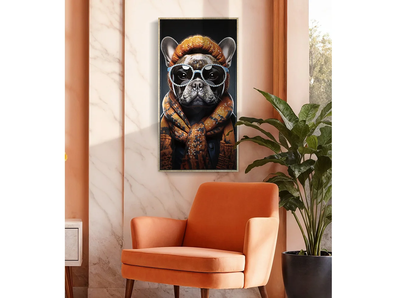 Tableau Imprimé Déco "Bad Bully" 42x82cm Multicolore