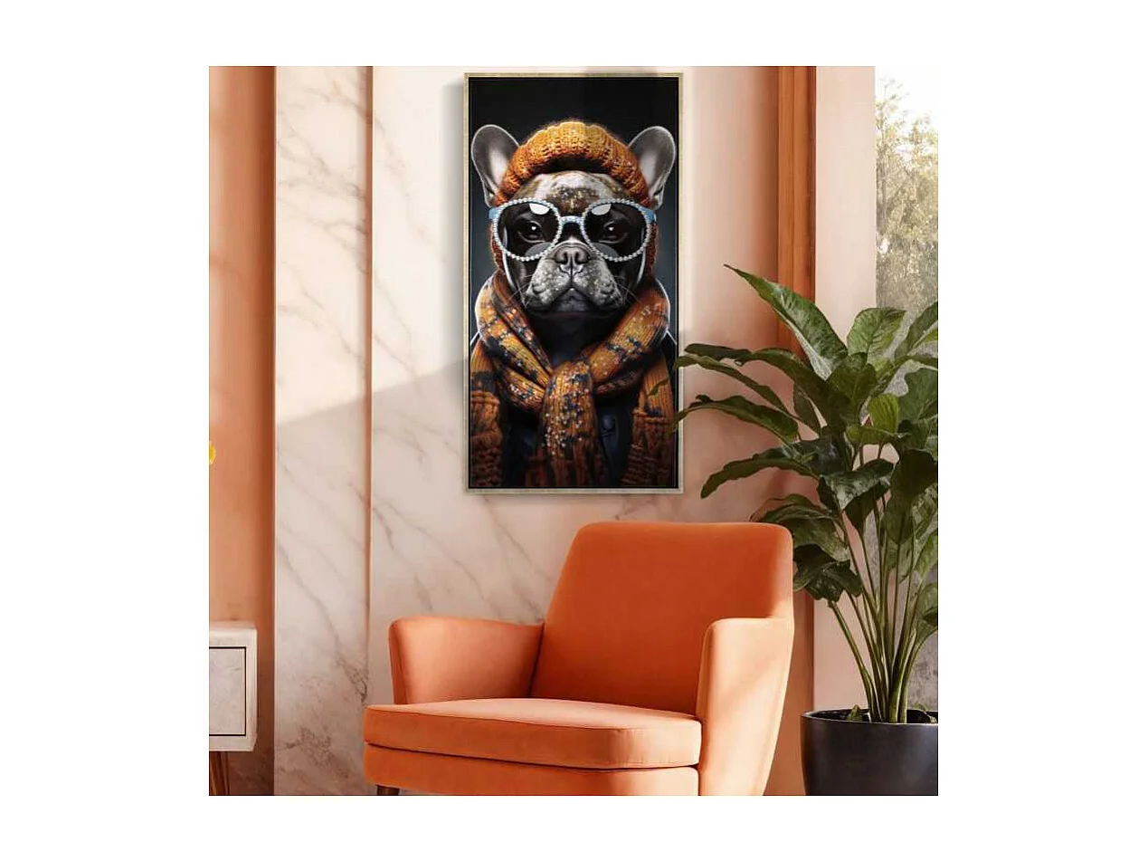 Tableau Imprimé Déco "Bad Bully" 42x82cm Multicolore