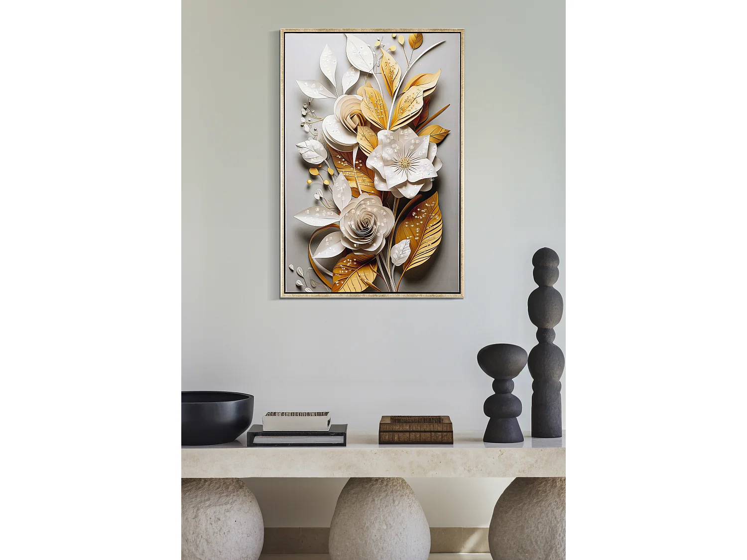 Tableau Imprimé Déco "Flora" 42x62cm Multicolore