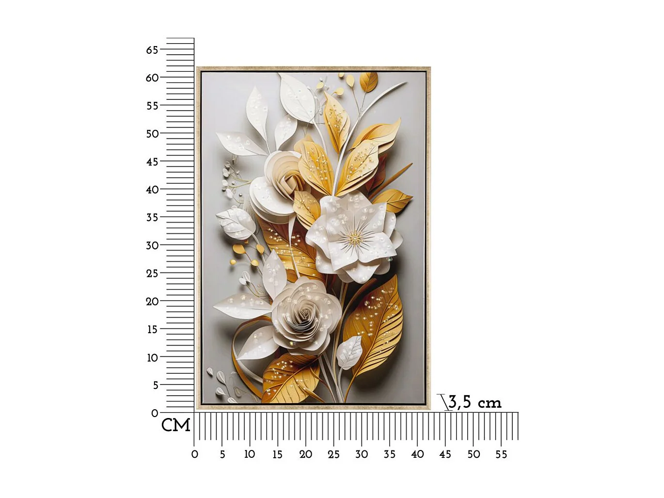 Tableau Imprimé Déco "Flora" 42x62cm Multicolore